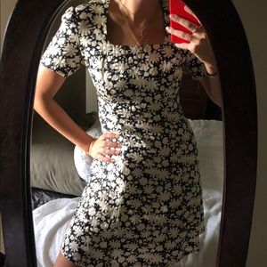 Vintage Floral 100% Silk Mini Dress